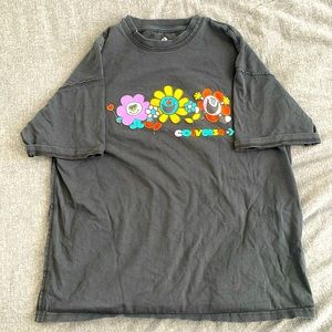 Mens black converse much love short sleeve T-shirt